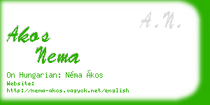 akos nema business card