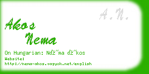 akos nema business card